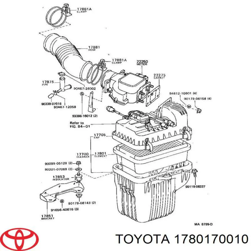 1780170010 Toyota фільтр повітряний