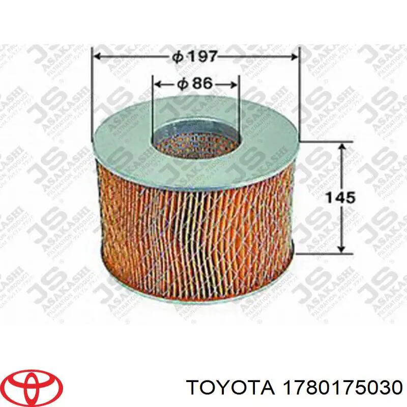 Купити 1780175030 Toyota Автомобільний фільтр повітря