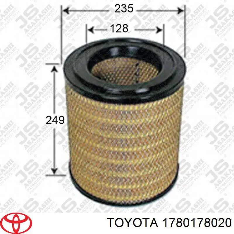 Фільтр повітряний 1780178020 Toyota