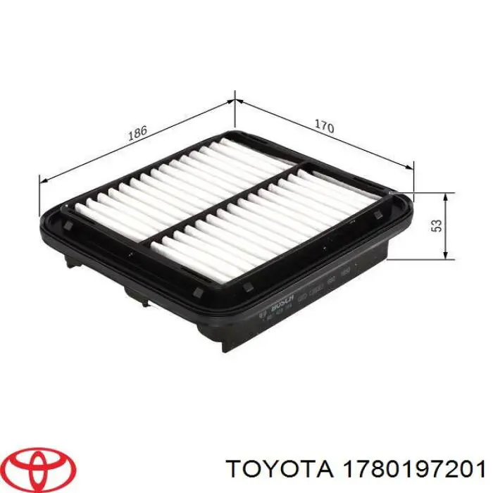 1780197201 Toyota фільтр повітряний