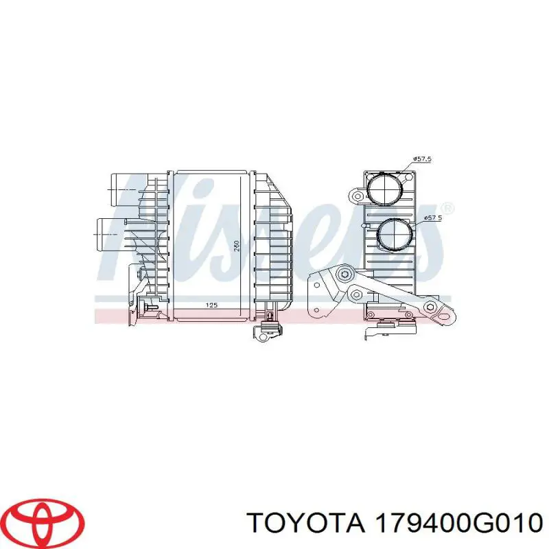 Купити 179400G010 Toyota Радіатор интеркуллера