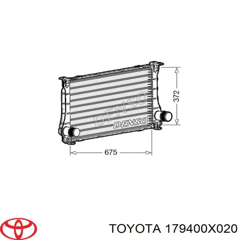 Радіатор интеркуллера 179400X020 Toyota