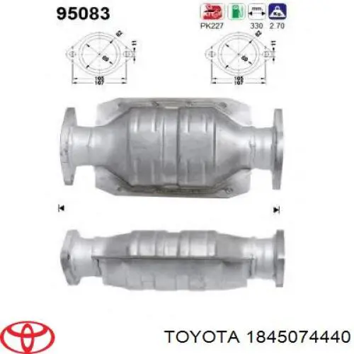 Купити 1845074440 Toyota Перетворювач відпрацьованих газів