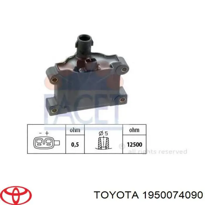 Котушка запалювання Toyota 1950074090 ціна, від 19.86 USD