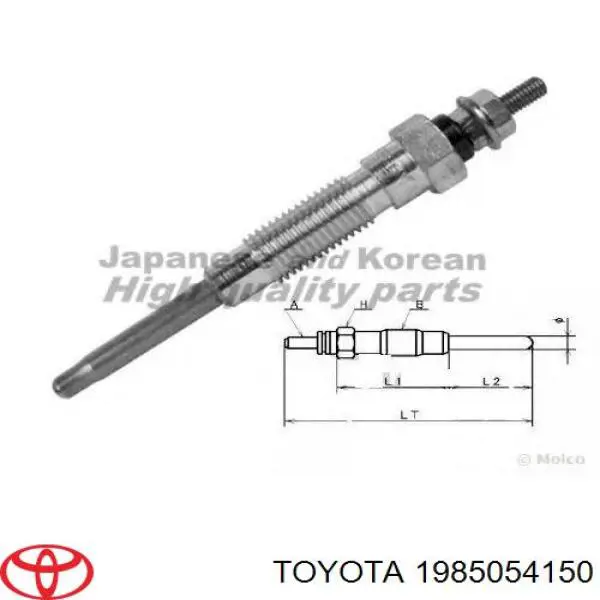 Свічка накалу 1985054150 Toyota
