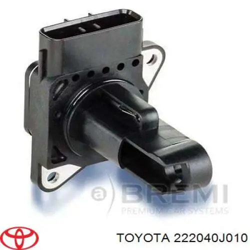222040J010 Toyota датчик потоку (витрати повітря, витратомір MAF - (Mass Airflow))