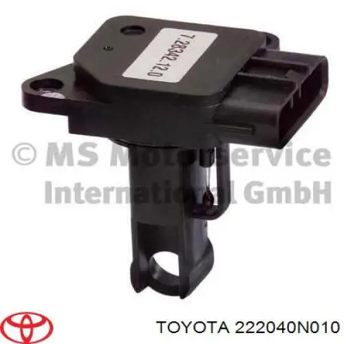 222040N010 Toyota датчик потоку (витрати повітря, витратомір MAF - (Mass Airflow))