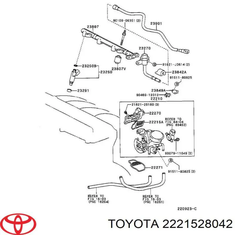 Прокладка клапана / регулятора холостого ходу 2221528042 Toyota