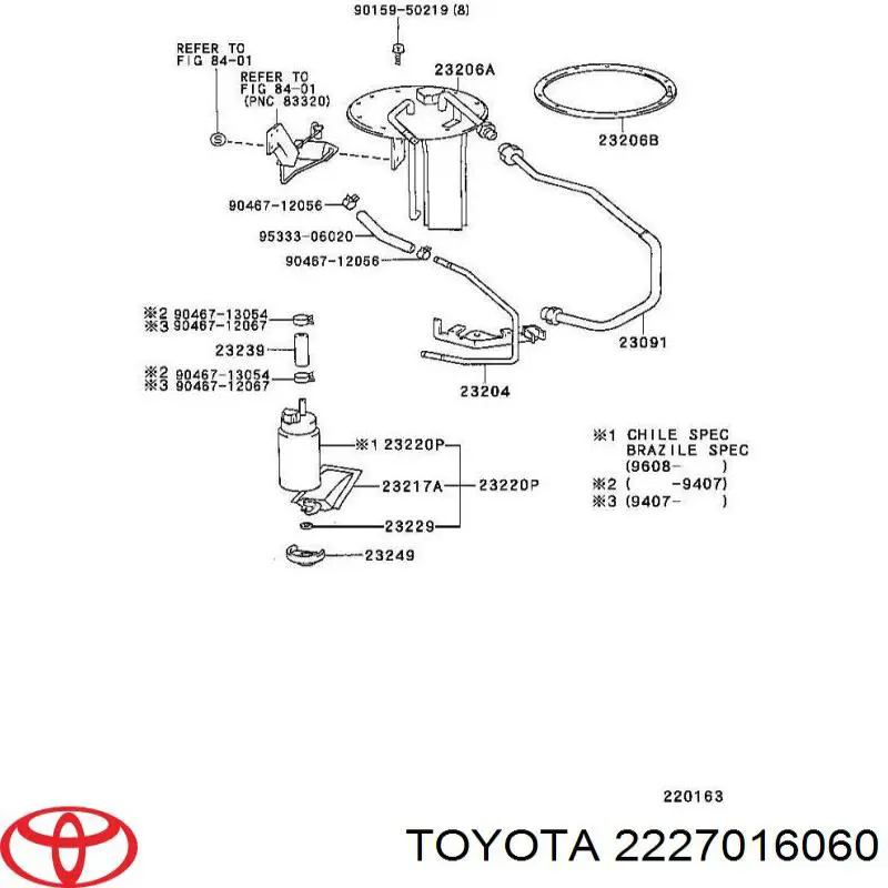2227016060 Toyota клапан/регулятор холостого ходу