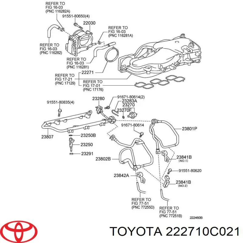 Прокладка дросельної заслінки Toyota 222710C021 ціна, від 3.23 USD