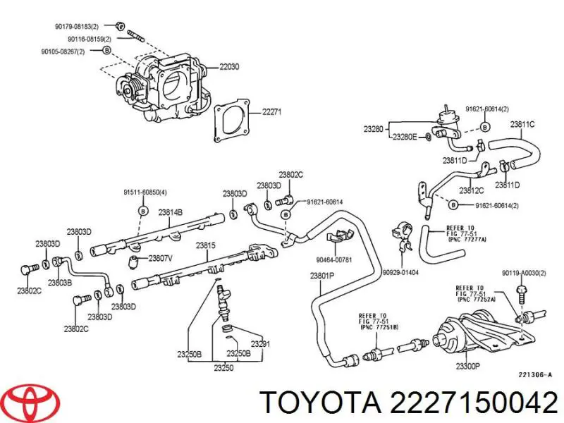 Прокладка дросельної заслінки Toyota Land Cruiser 100 (Тойота Ленд крузер)
