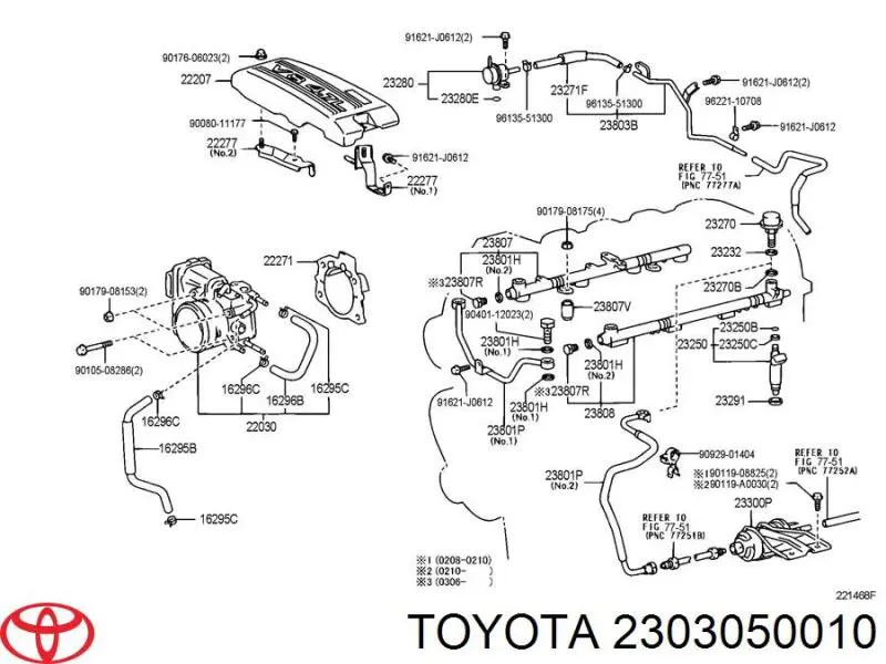 2303050010 Toyota фільтр паливний
