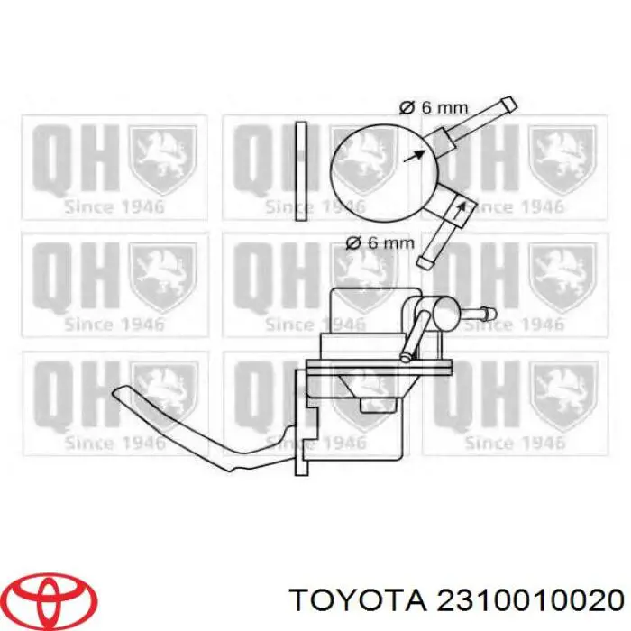 Паливний насос, механічний Kyosan TP697 ціна, від 40.89 USD