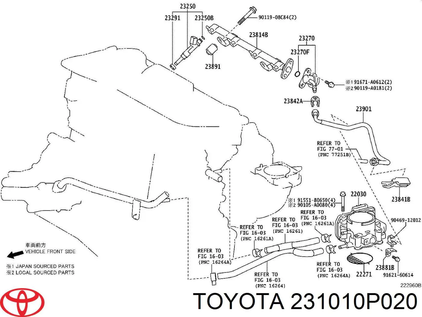 Насос паливний високого тиску Toyota 231010P020 ціна, від 177.37 USD