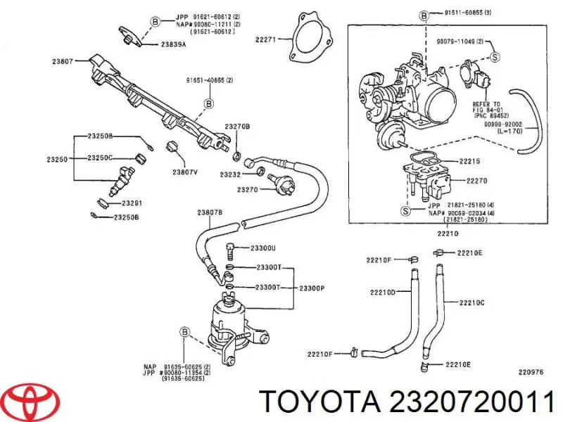 Регулятор тиску палива Toyota 2320720010 ціна, від 43.28 USD