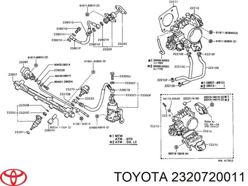 2320720010 Toyota Регулятор тиску палива