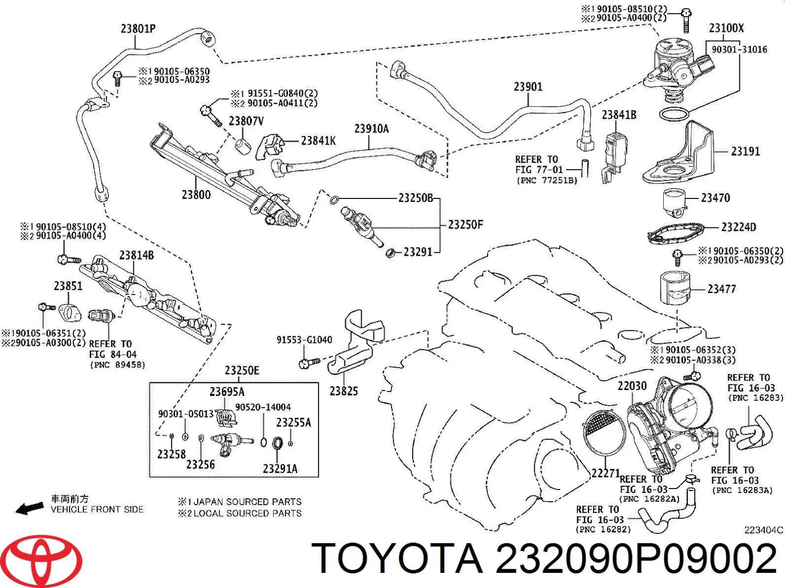 Форсунка паливна Toyota 232090P09002 ціна, від 83.33 USD