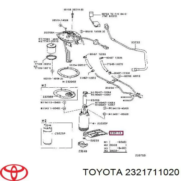 Сітка бензонасоса Toyota 2321711020 ціна, від 2.53 USD