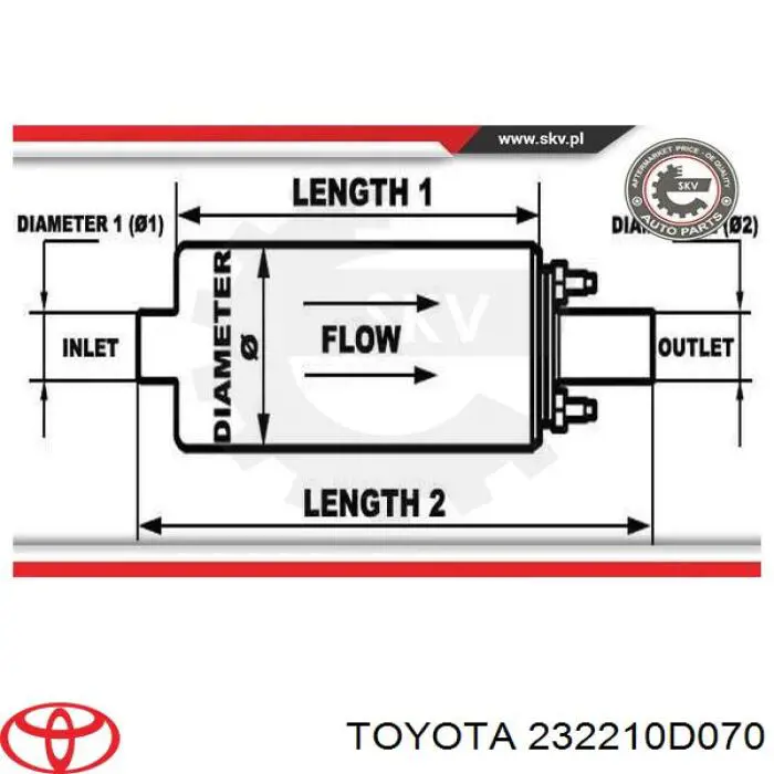 Елемент-турбінка паливного насосу Toyota 232210D070