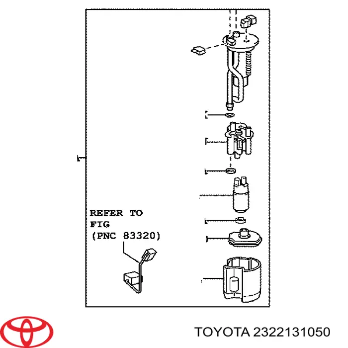 Елемент-турбінка паливного насосу 2322131050 Toyota