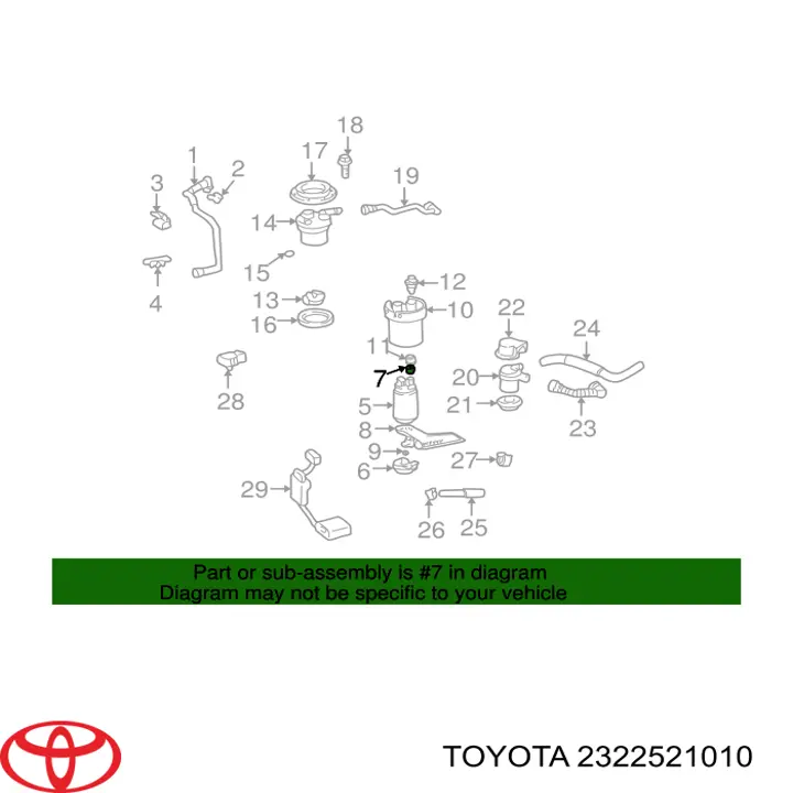 Ущільнювач паливного насосу Toyota Avensis (T25) (Тойота Авенсіс)