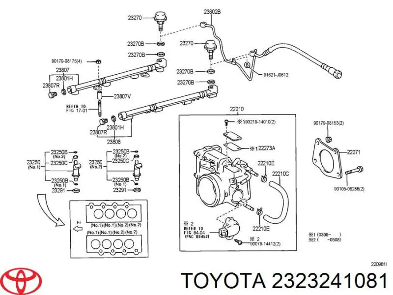 2323241081 Toyota прокладка пробки піддону двигуна
