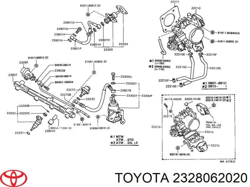 Регулятор тиску палива Toyota 2328062020 ціна, від 50.67 USD