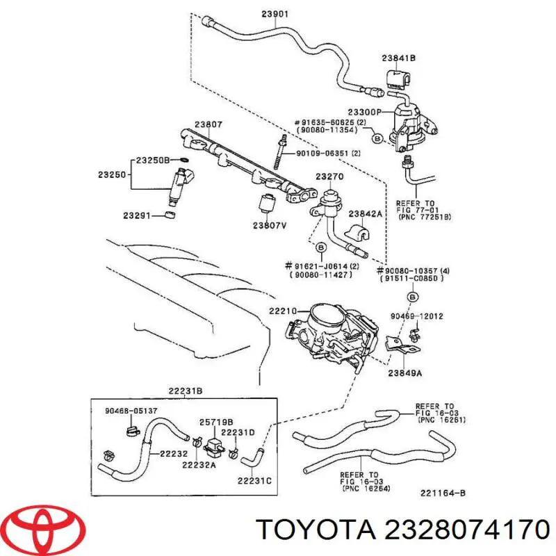 Купити 2328074170 Toyota Регулятор тиску палива