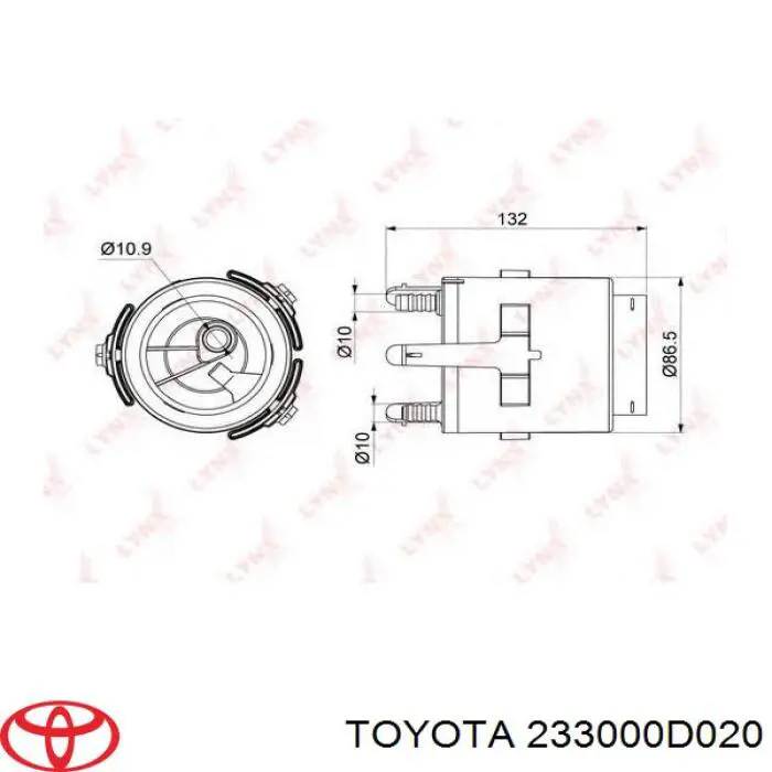 233000D020 Toyota фільтр паливний
