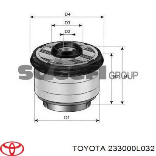 Фільтр паливний 233000L032 Toyota