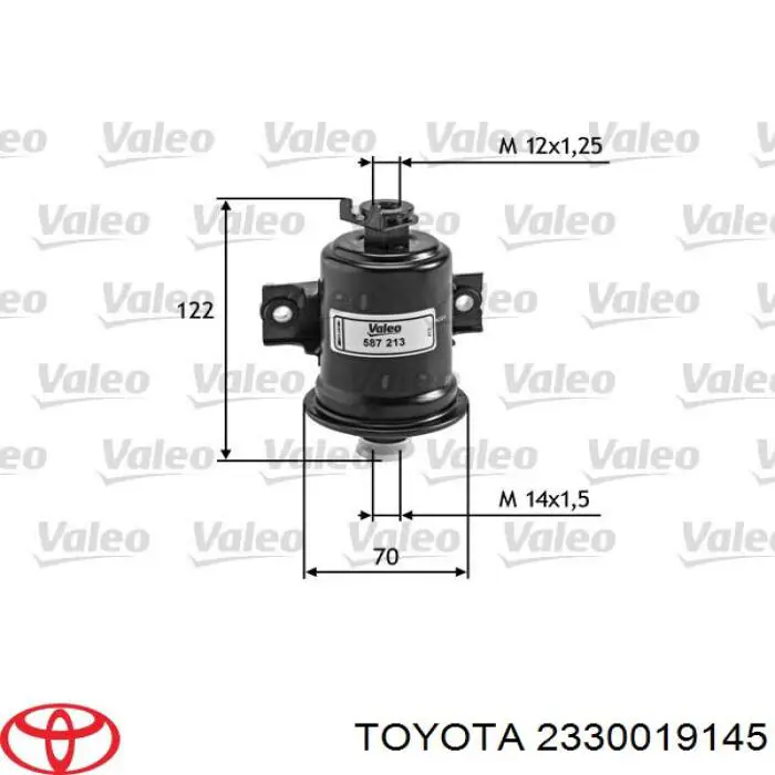 Купити 2330019145 Toyota Фільтр-відстійник палива грубої очистки