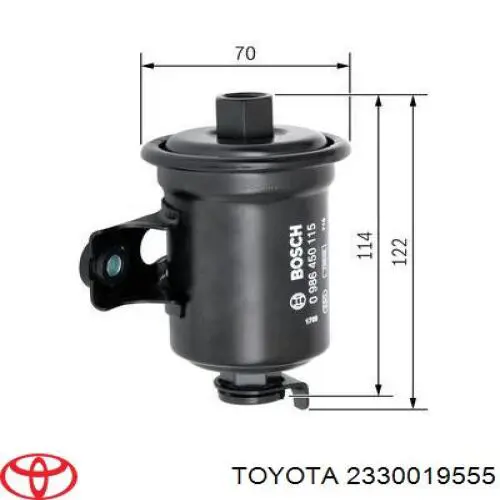 Фільтр тонкого очищення палива Toyota 2330019555 ціна, від 6.02 USD
