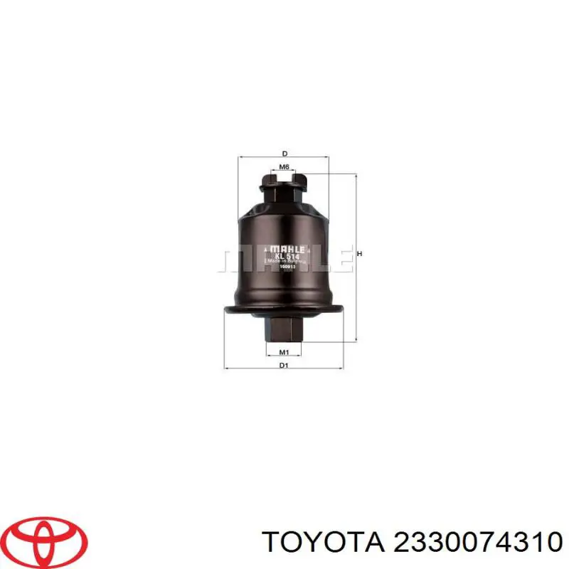 Фільтр тонкого очищення палива Toyota 2330074310 ціна, від 8.90 USD