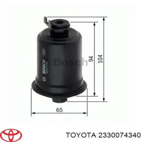 Фільтр паливний 2330074340 Toyota