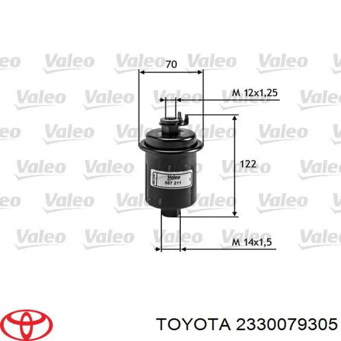 Фільтр тонкого очищення палива Toyota 2330079305 ціна, від 6.36 USD