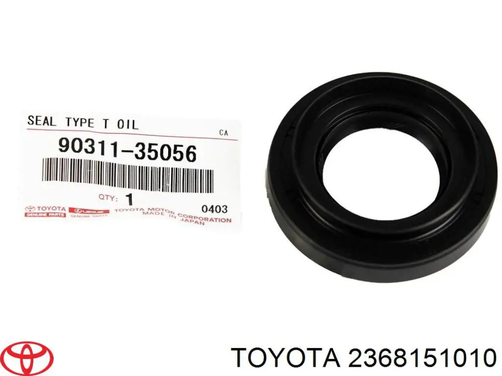 2368151010 Toyota Прокладка клапанної кришки двигуна, кільце