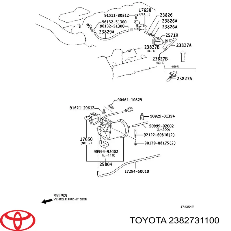  Toyota 2382731100 ціна, від 16.47 USD