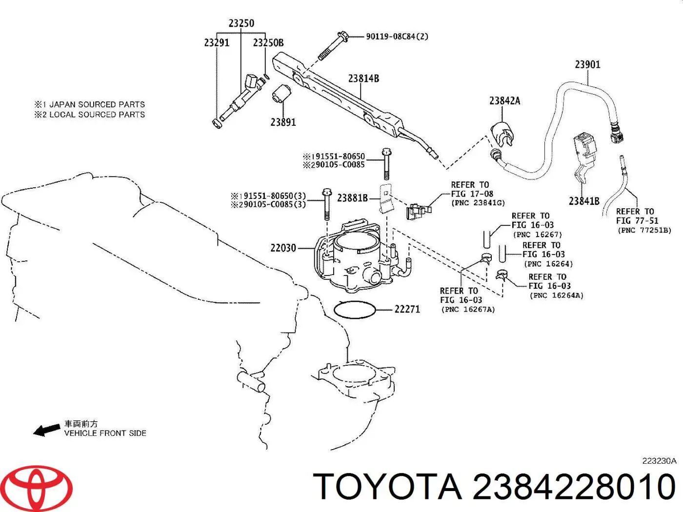  Toyota 2384228010 ціна, від 10.13 USD