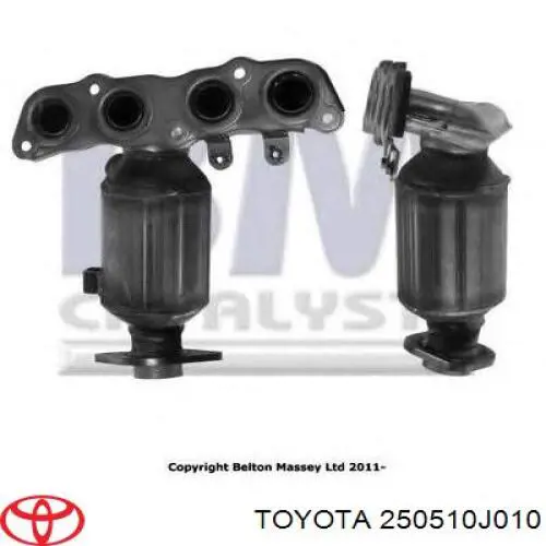250510J010 Toyota Каталітичний нейтралізатор відпрацьованих газів