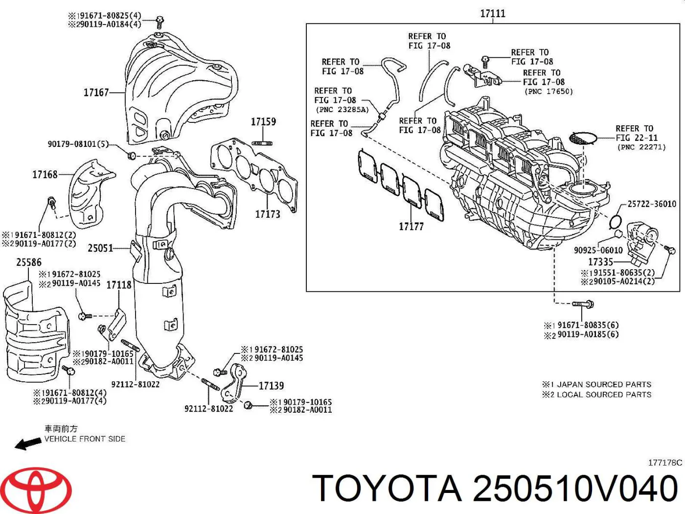 Купити 250510V040 Toyota 