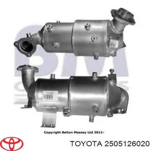 Купити 2505126020 Toyota Перетворювач відпрацьованих газів
