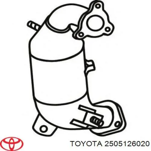 2505126020 Toyota Каталітичний нейтралізатор відпрацьованих газів