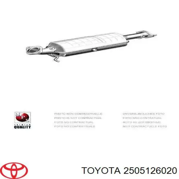 Конвертор-каталізатор (каталітичний нейтралізатор) Toyota 2505126020 ціна, від 94.97 USD