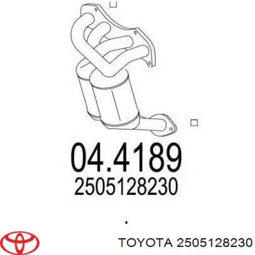 2505128230 Toyota Каталітичний нейтралізатор відпрацьованих газів