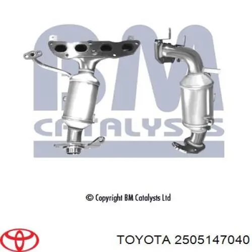 2505147040 Toyota Каталітичний нейтралізатор відпрацьованих газів