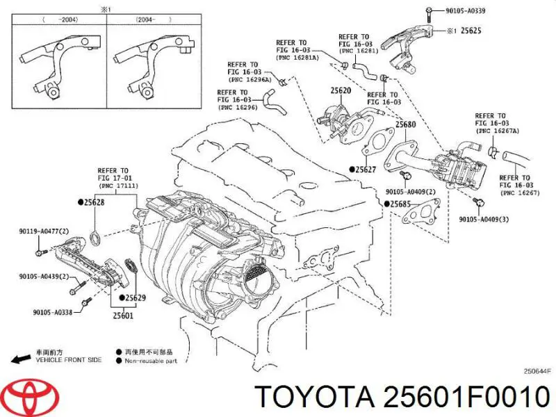 25601F0010 Toyota 
