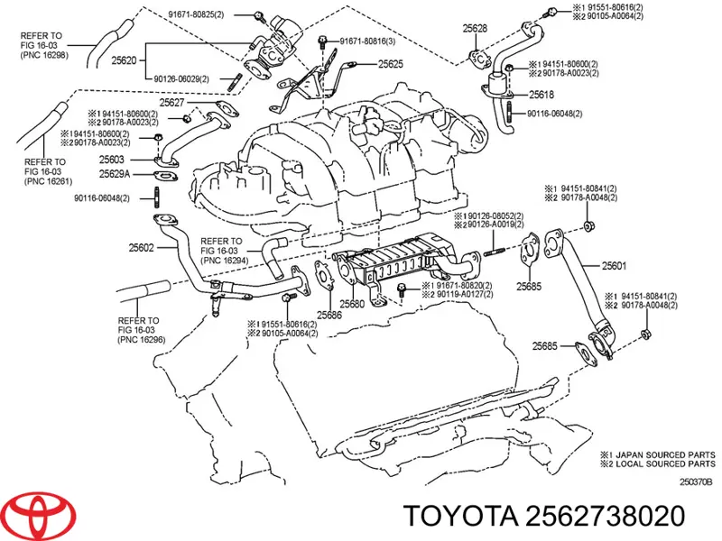  2562738020 Toyota