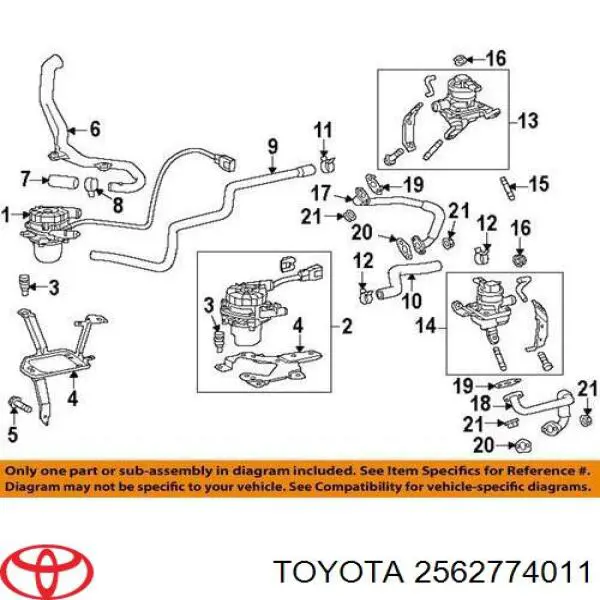 Купити 2562774011 Toyota Прокладка EGR-клапана рециркуляції