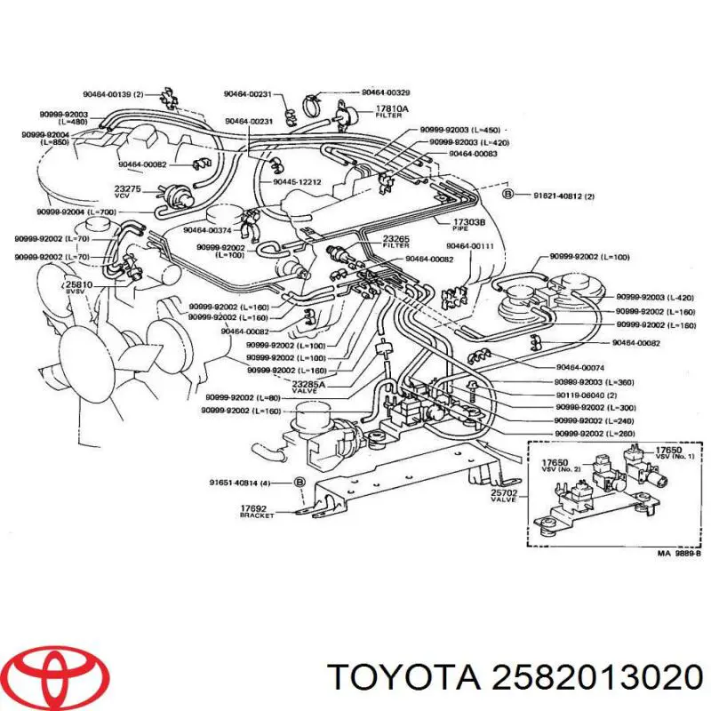 Купити 2582013020 Toyota 