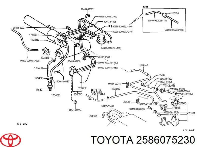  Toyota 2586075230 ціна, від 171.05 USD